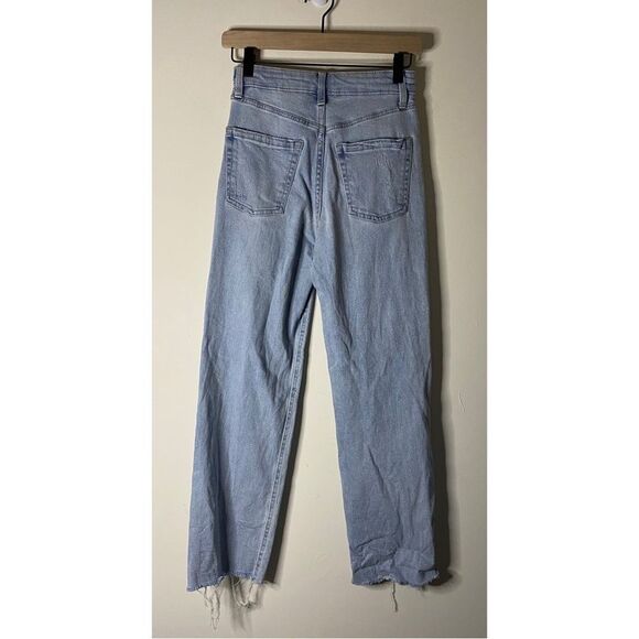 Wild Fable Destroyed Highest Rise Straight Jeans Size 00 - Picture 2 of 12